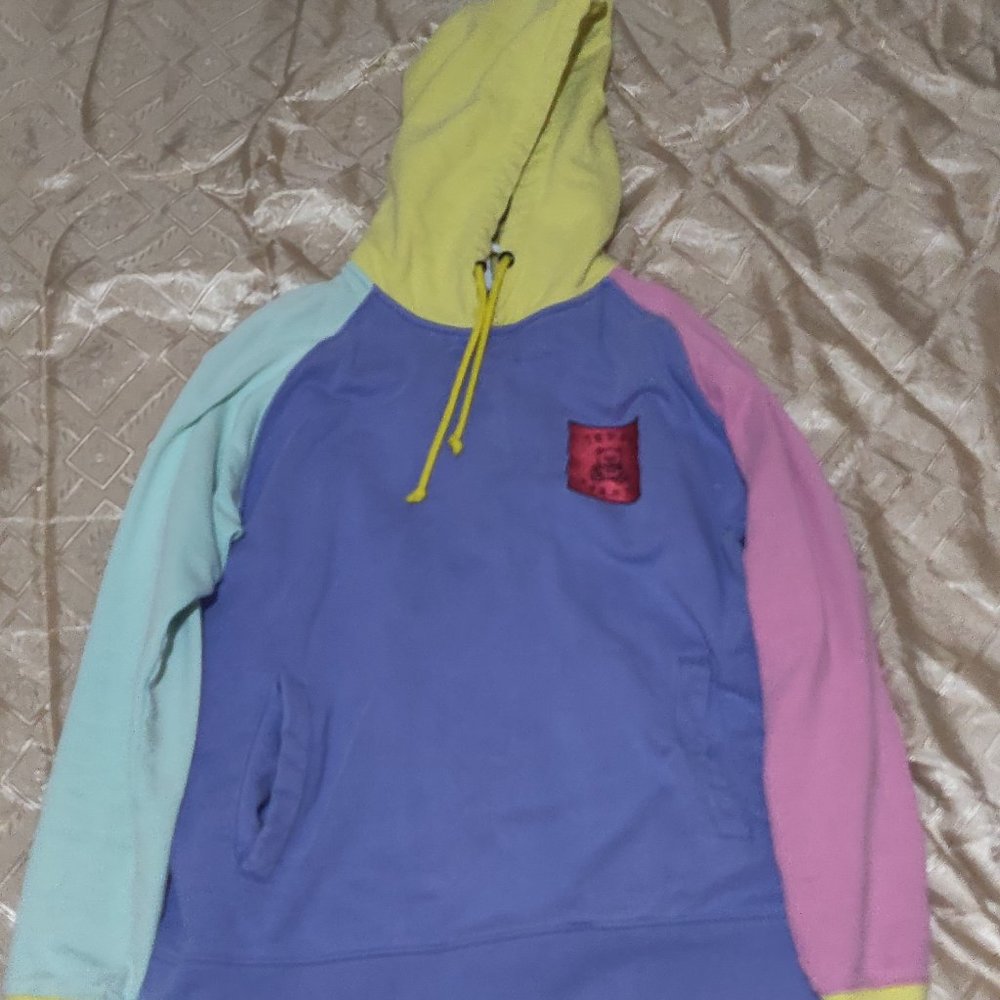 Teddy Fresh Colorblock hoodie 'Pastel" Size Small